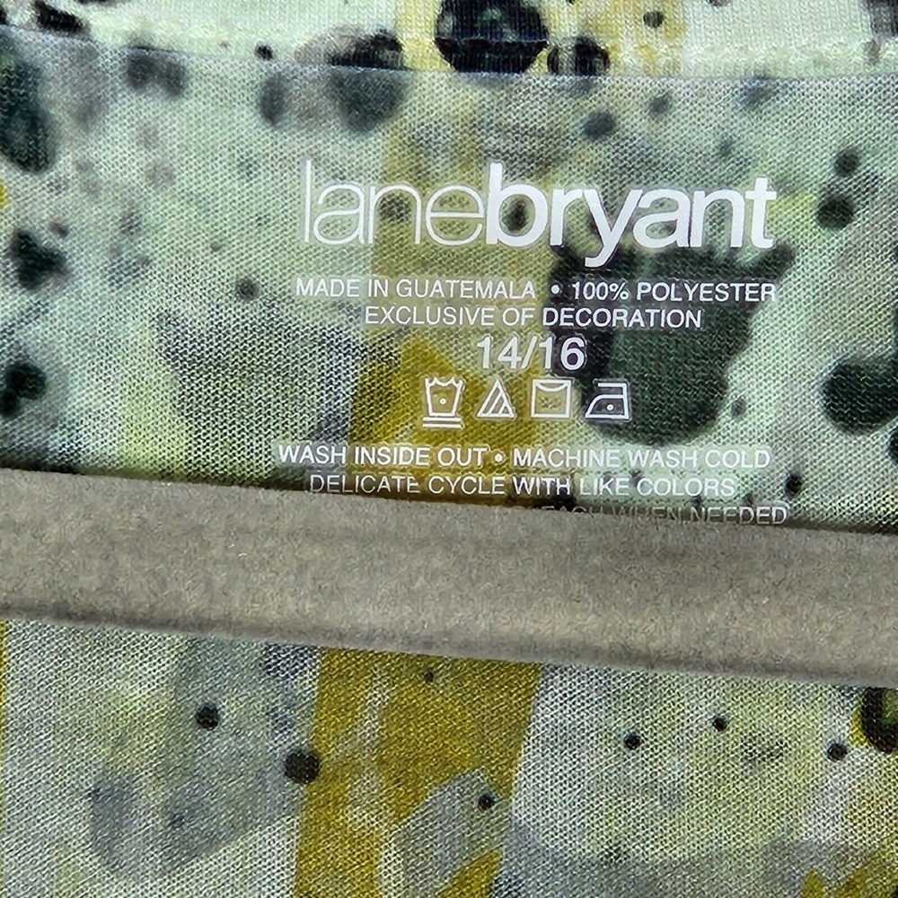 Lane Bryant Women's Top Size 14/16 Floral Rhinestone Asymmetrical Hem Tunic - Picture 4 of 6